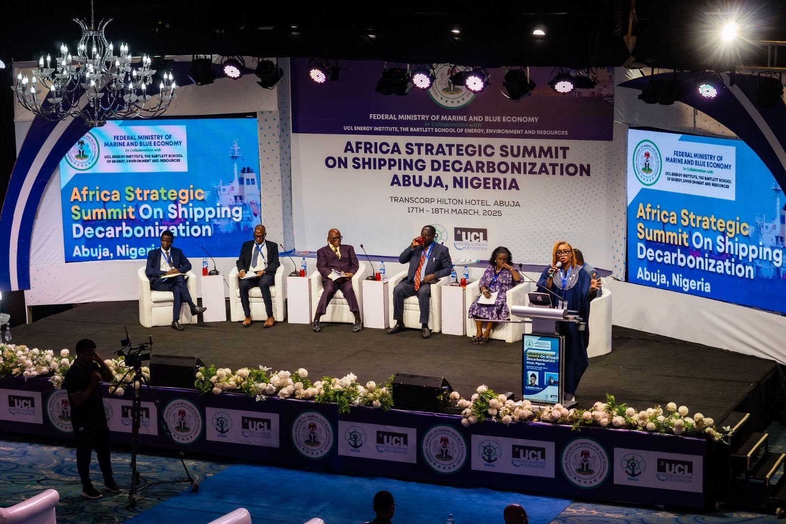 Plenary stage at the Africa Strategic Summit on Shipping Decarbonisation in Abuja