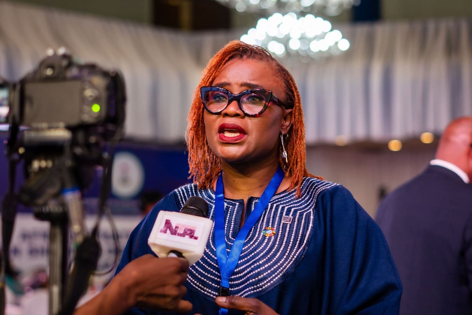 PATNA delegate speaking to the press in Abuja